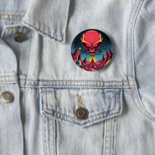 uitheemse invasie ronde button 5,7 cm