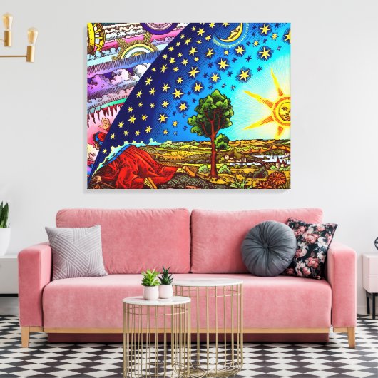 Uitkijkend van onder de koepel canvas afdruk (Insitu (Woonkamer))