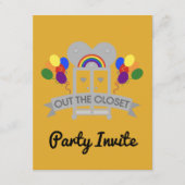 Uitkomend Uitnodiging voor feestvieren Gay Party Informatiekaartje (Voorkant)
