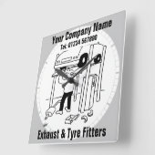 Uitlaat- en bandfitters vierkante klok (Hoek)