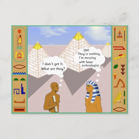 Uitleggen van de Pyramiden Briefkaart (Voorkant)