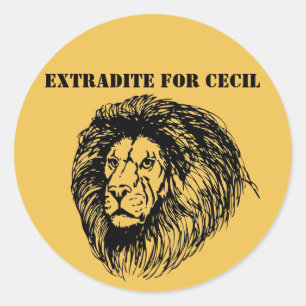 Uitleveren voor Cecil Ronde Sticker