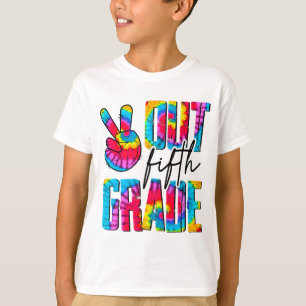 Uitloggen vijfde klas laatste dag school 5e afstud t-shirt