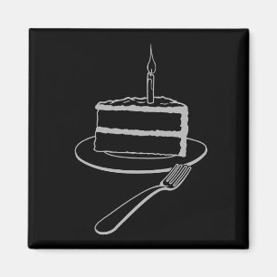 Uitmuntend stuk cakeontwerp, verjaardag of eveneme magneet