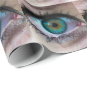 Uitmuntende groene oog close-up surreële foto cade cadeaupapier (Rol Hoek)