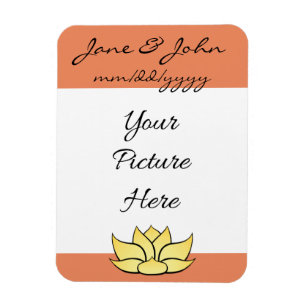Uitmuntende Lotus in Zon Gekuste Bewaar-de-Datum M Magneet