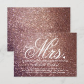 Uitnodigen - Roos Glitter Vrijgezellenfeest future Kaart (Voorkant / Achterkant)