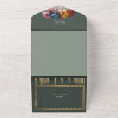  uitnodigen van een bruiloft over bibliotheekwedde all in one uitnodiging (Buitenkant)