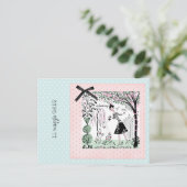 Uitnodigen voor een verjaardagsfeestje uitnodiging briefkaart (Staand voorkant)