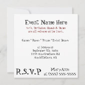 Uitnodigen voor Mudfest vuile Dunebuggy 4x4 racing Kaart (Achterkant)