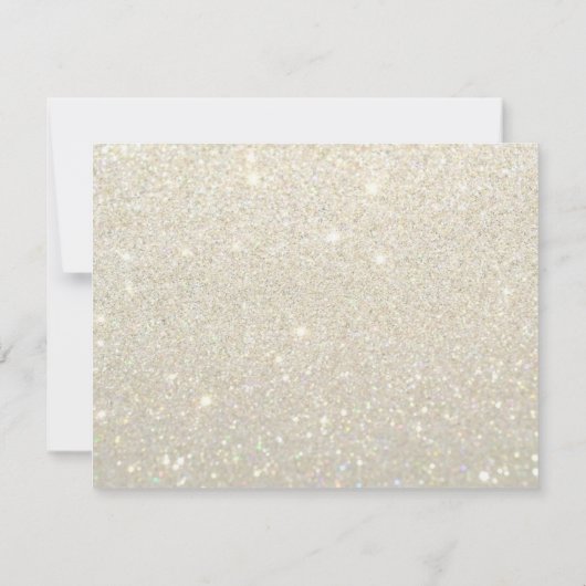 Uitnodigen - Wit Goud Glit Fab Mrs Vrijgezellenfee Kaart (Achterkant)