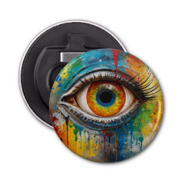 uitnodigend oog button flesopener