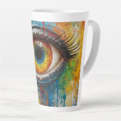 uitnodigend oog latte mok (Rechterhoek)