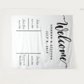 Uitnodigend trouwfotohokje achtergrondbanner wandkleed (Voorkant (horizontaal))