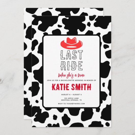 Uitnodiging (Voorkant / Achterkant)