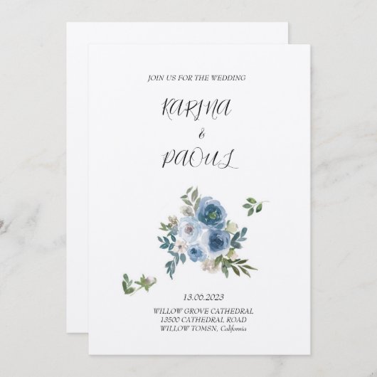 uitnodiging (Voorkant / Achterkant)