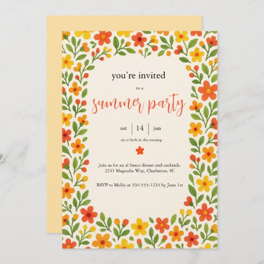 Uitnodiging (Voorkant / Achterkant)