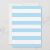 Uitnodiging 100ste verjaardag Blauwe en witte stre (Achterkant)