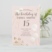 Uitnodiging 15 jaar verjaardag (Staand voorkant)