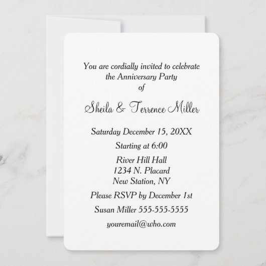 Uitnodiging 18e trouwdagjubileum (Achterkant)