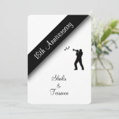 Uitnodiging 18e trouwdagjubileumfeest (Staand voorkant)