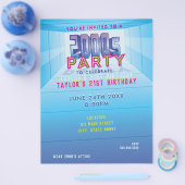 Uitnodiging 2000s Party Thema Flyer (Enkel)
