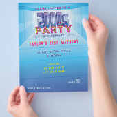Uitnodiging 2000s Party Thema Flyer (Hand)