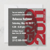 Uitnodiging 2011 Red 3 van de Graduation Party (Achterkant)