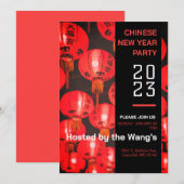 Uitnodiging 2023 voor nieuwjaarsfeest in China (Voorkant / Achterkant)