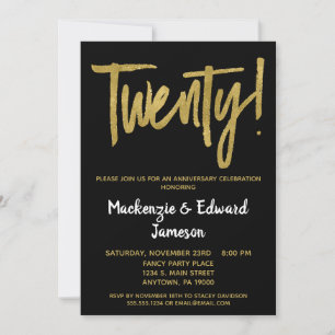 Uitnodiging 20-jarig jubileum Black Gold Script