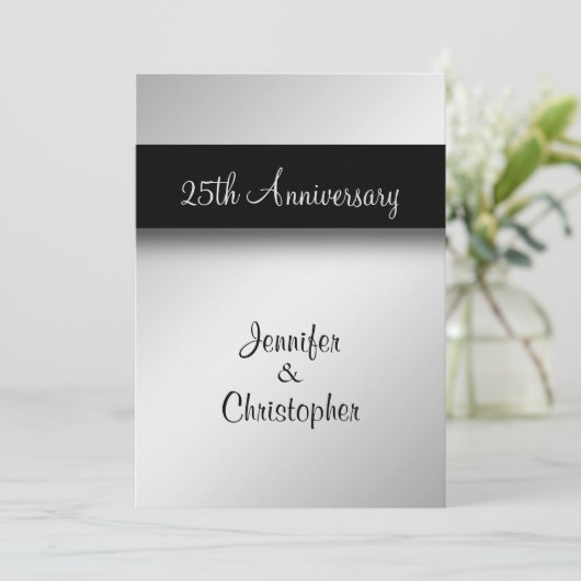 Uitnodiging 25-jarig jubileumfeest (Staand voorkant)