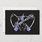 Uitnodiging 25-jarig jubileumfeest zilver (Voorkant)