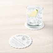 Uitnodiging 25e bruiloft Jubileum Partij Kartonnen Onderzetters (Insitu)