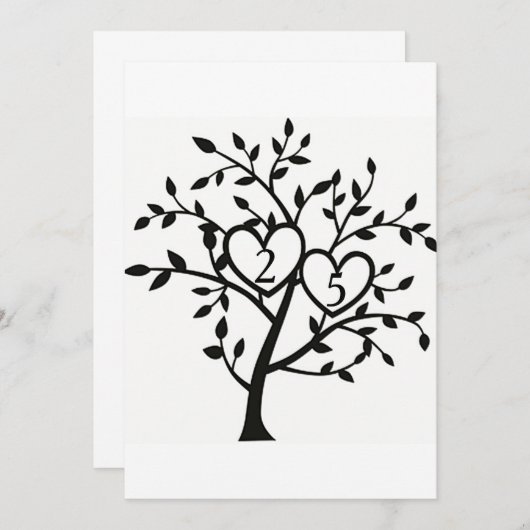 UITNODIGING 25E TROUWDAAG FEESTJE (Voorkant / Achterkant)