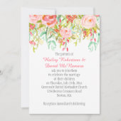 Uitnodiging #2 Roze Rozen Mint Wildflowers Greener (Voorkant)