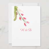 Uitnodiging #2 Roze Rozen Mint Wildflowers Greener (Achterkant)