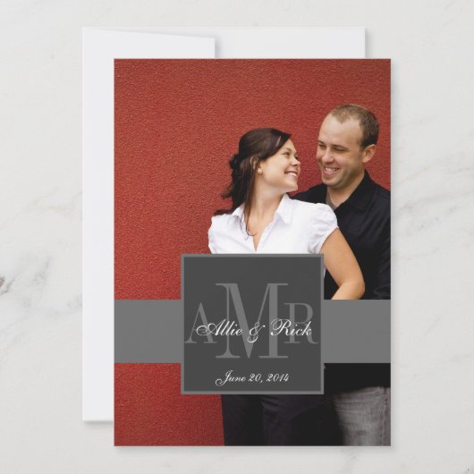 Uitnodiging 2 van het Huwelijk van de Foto van het (Voorkant)