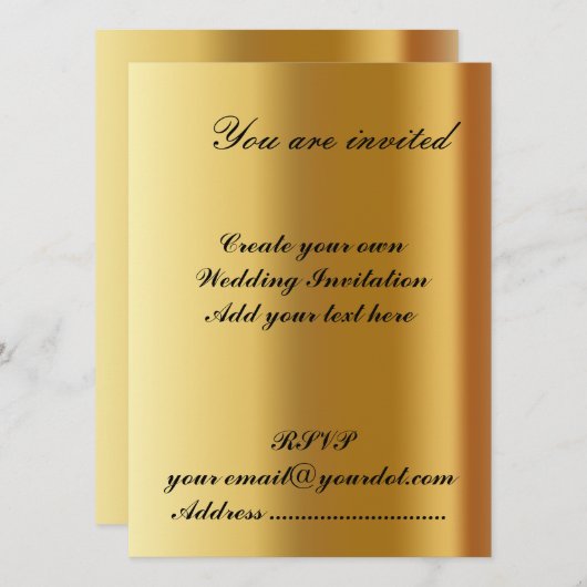 Uitnodiging 2 voor bruiloft (Voorkant / Achterkant)