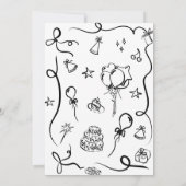 Uitnodiging 2e verjaardag, met de hand getekend 2e (Achterkant)