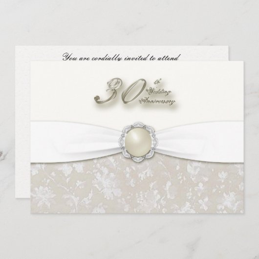 Uitnodiging 30e trouwdag (Voorkant / Achterkant)