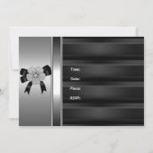 Uitnodiging 30th Birthday Party Silver Black (Achterkant)