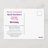 Uitnodiging 40ste verfeestdag (Achterkant)