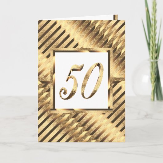 Uitnodiging 50-jarig Huwelijk Jubileum Gouden Brui (Voorkant)