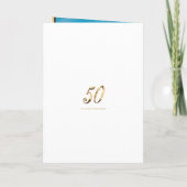 Uitnodiging 50-jarig Huwelijk Jubileum Gouden Brui (Achterkant)