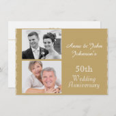 Uitnodiging 50-jarig huwelijksjubileum (Voorkant / Achterkant)