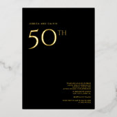 Uitnodiging 50-jarig huwelijksjubileum Zwart & Gou (Voorkant)