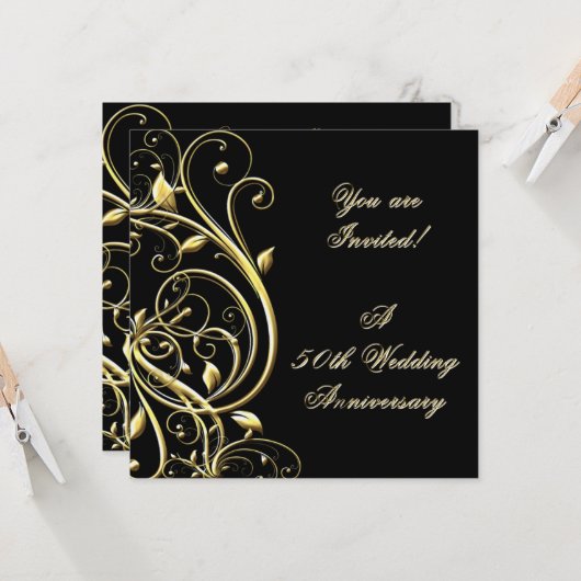 Uitnodiging 50e trouwdag (Voorkant / Achterkant in situ)