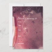 Uitnodiging 50e verjaardag Partij Roze (Achterkant)