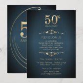 Uitnodiging 50ste trouwdag (Voorkant / Achterkant)