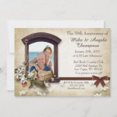 Uitnodiging 50ste verjaardag in vintage stijl (Voorkant)